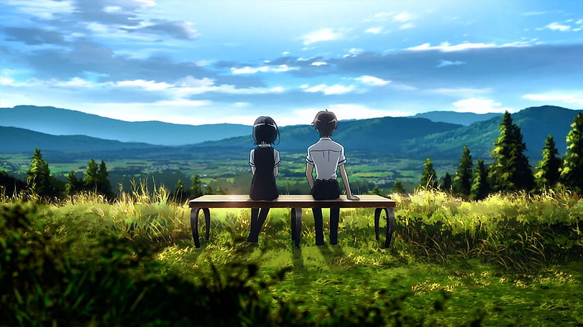Cảnh quan anime lãng mạn đầy tính nghệ thuật, là nơi để bạn thư giãn và tìm lại cảm hứng lãng mạn đầy ý nghĩa. Nào, bạn hãy xem hình nền anime đầy lãng mạn này và cảm nhận nhé!