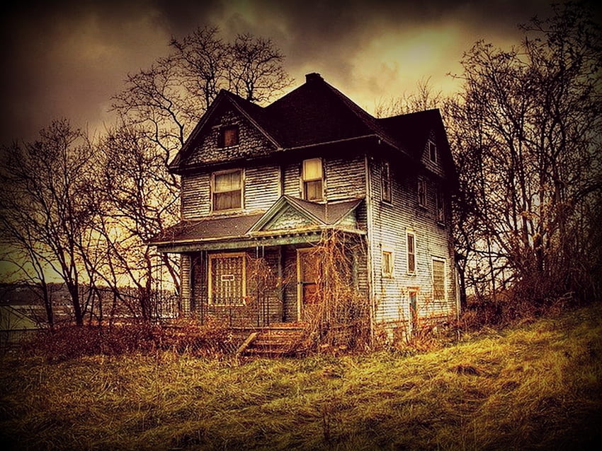Creepy Old House, House, Houses, Architecture, Old HD wallpaper
