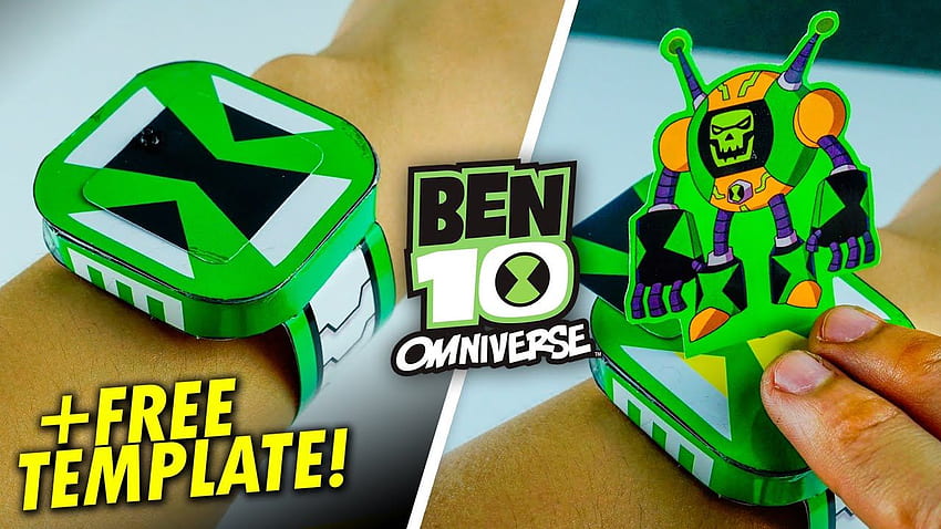 Ben 10 Omniverse + Vorlage. Wie man eine einfache Cartoon-Uhr macht. Papierhandwerk, Ben 10 Omniverse Omnitrix HD-Hintergrundbild