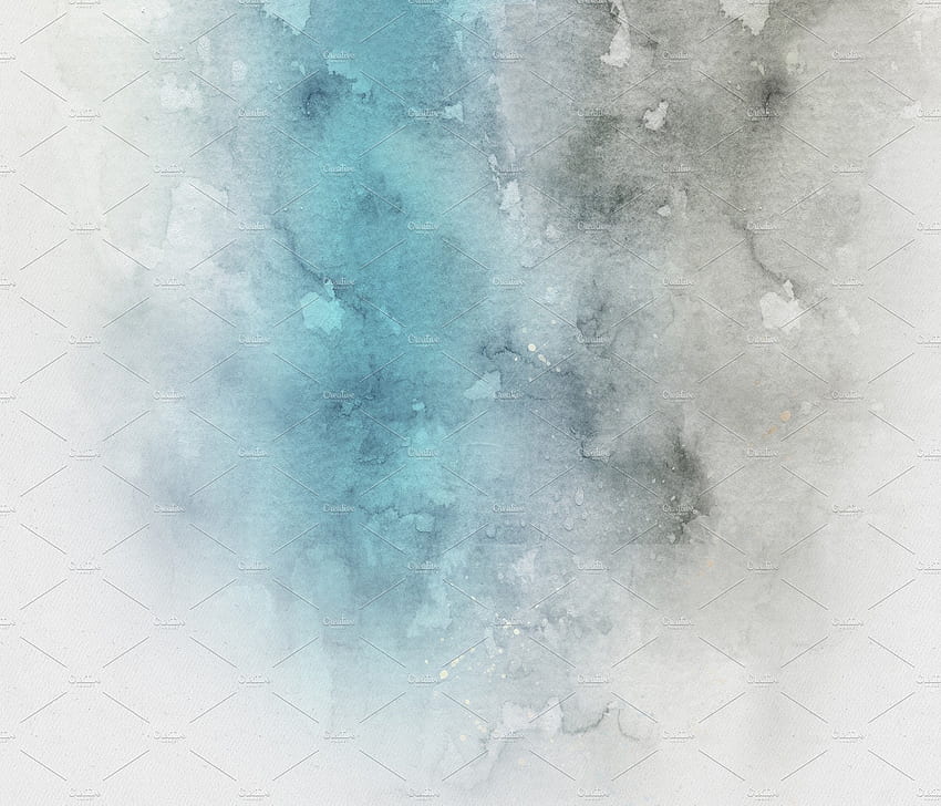 Blue And Light Gray Watercolor. Custom Designed Textures Creative Market HD wallpaper