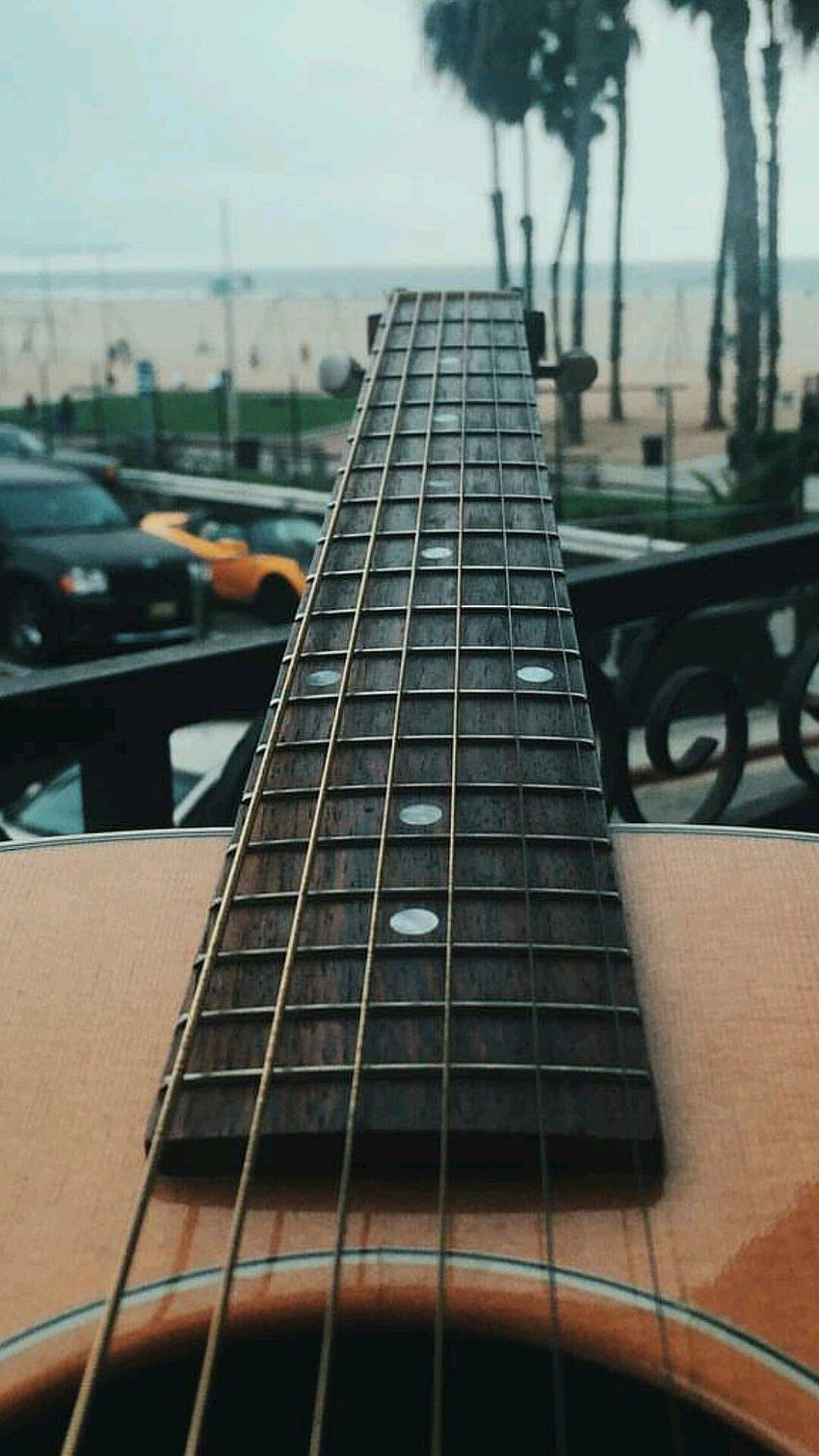 Естетична китара, акустична китара HD тапет за телефон