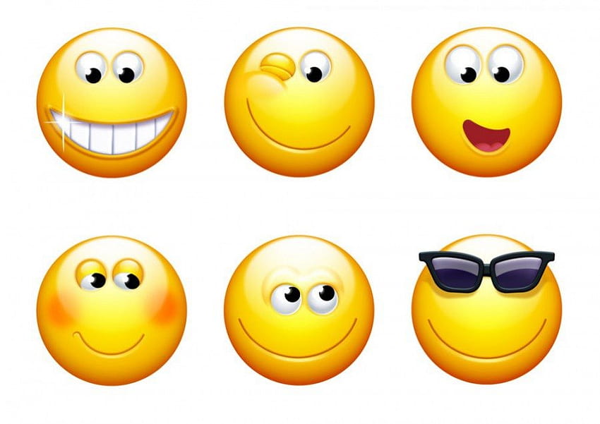 Smiley Faces, teeth, sunglasses, smileys, wink, faces HD wallpaper