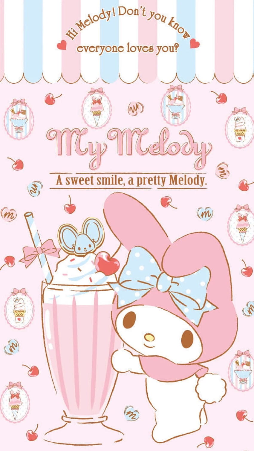 Lovely Darylegirl on My Melody. My melody, Kawaii Milkshake HD phone wallpaper