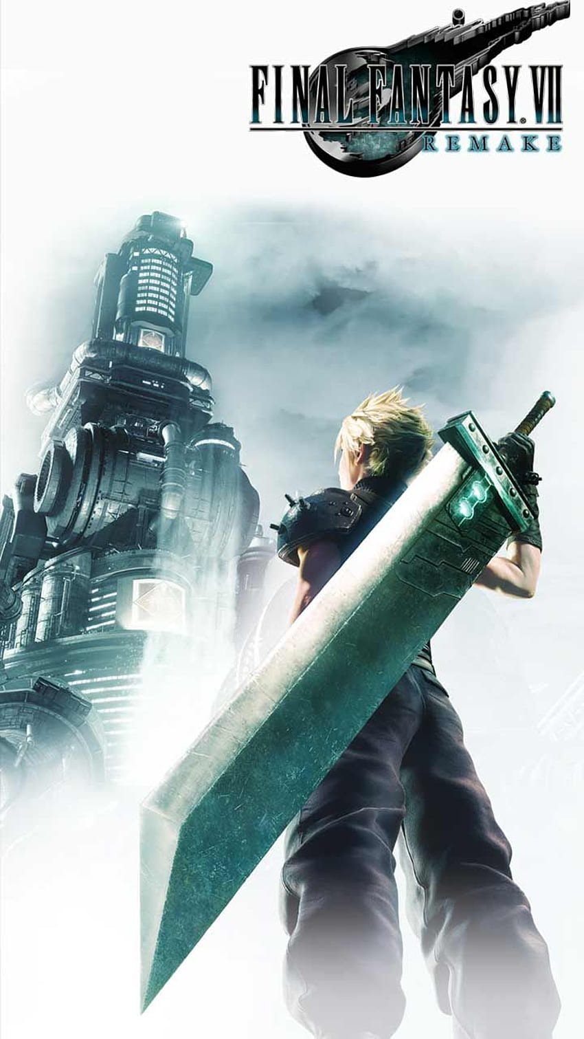 Final Fantasy 7 Remake พื้นหลังโทรศัพท์โลโก้โปสเตอร์ศิลปะเกม PS4 บน iPhone Android FF イラスト, クラウド ff, ファイナルファンタジー vii วอลล์เปเปอร์โทรศัพท์ HD