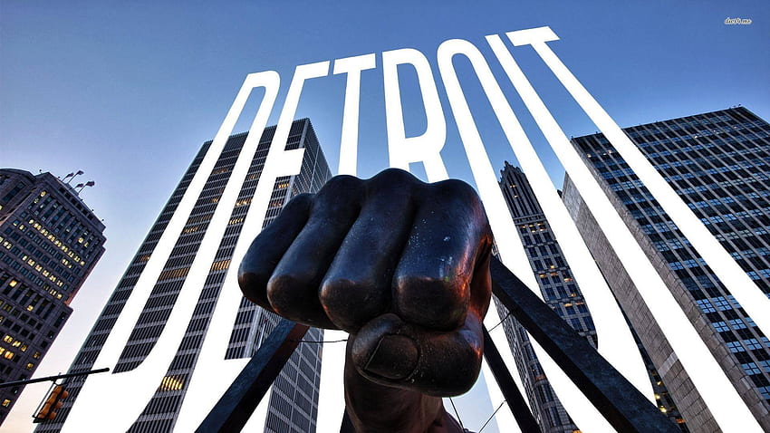 Detroit, USA, Watermarked / and Mobile Background, Downtown Detroit HD wallpaper