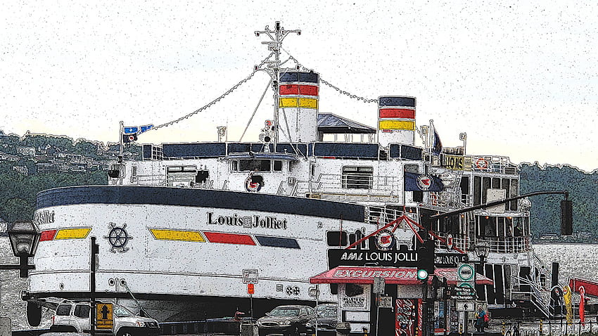 The Louis Jolliet, transportation, ferries, boats, car ferry HD wallpaper