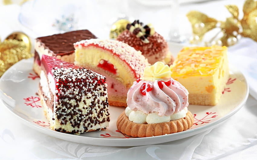 Kue Berwarna-warni, manis, pencuci mulut, lezat, makanan, kue Wallpaper HD