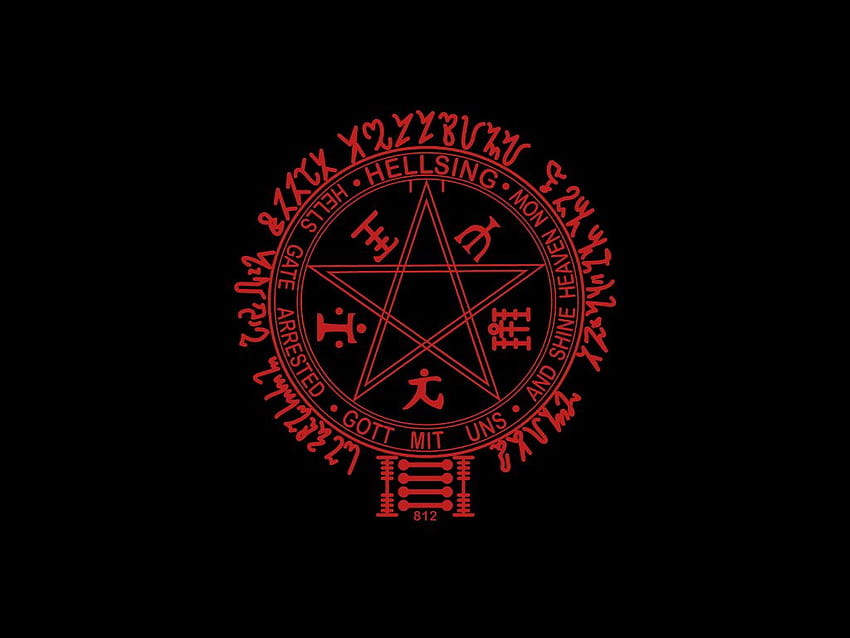 black hellsing logo Anime, Japanese Logo HD wallpaper