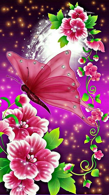 Pink Rose Butterfly Live Wallpaper APK for Android Download