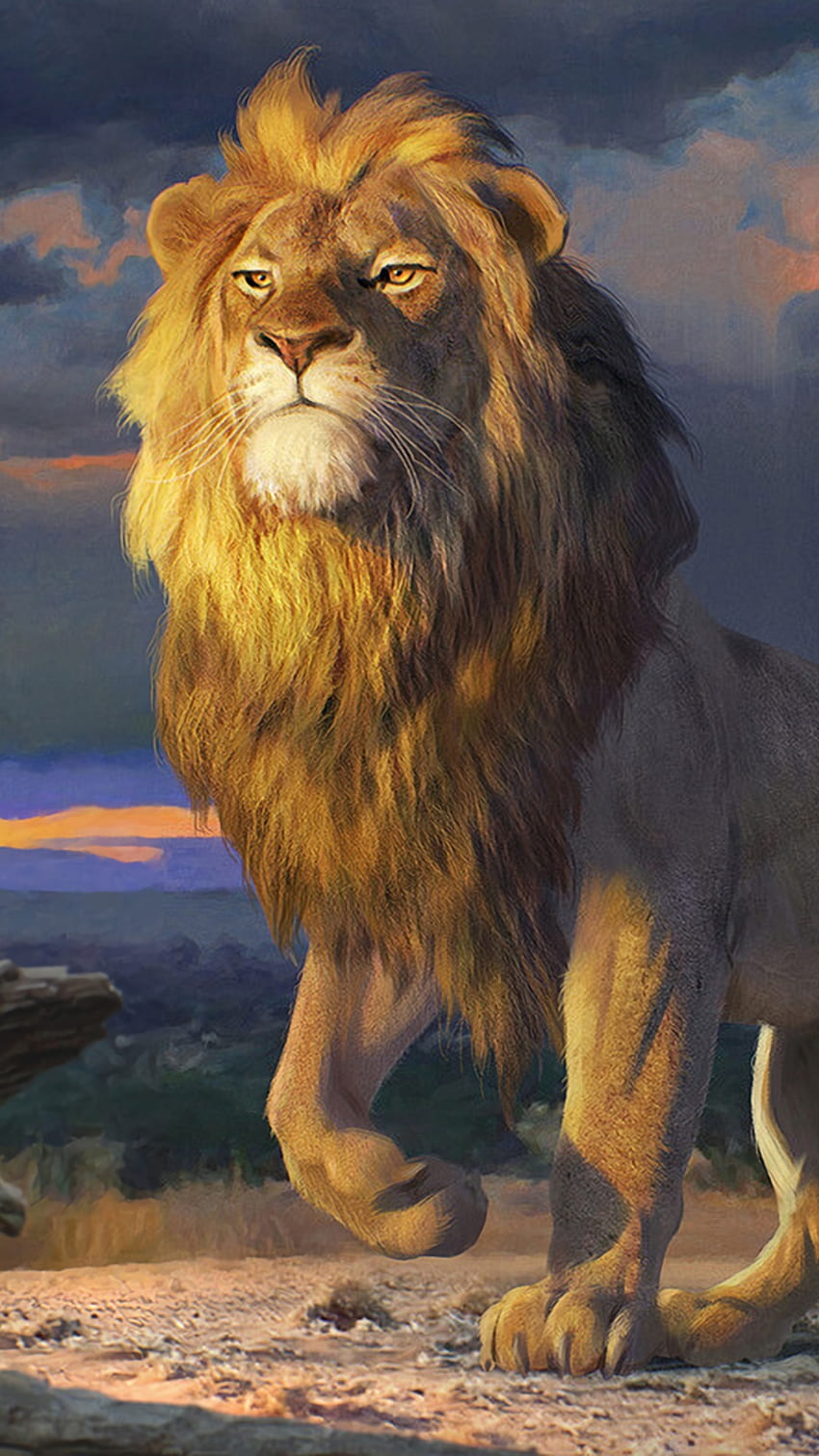 Best Lion King, Beautiful Painting HD phone wallpaper | Pxfuel