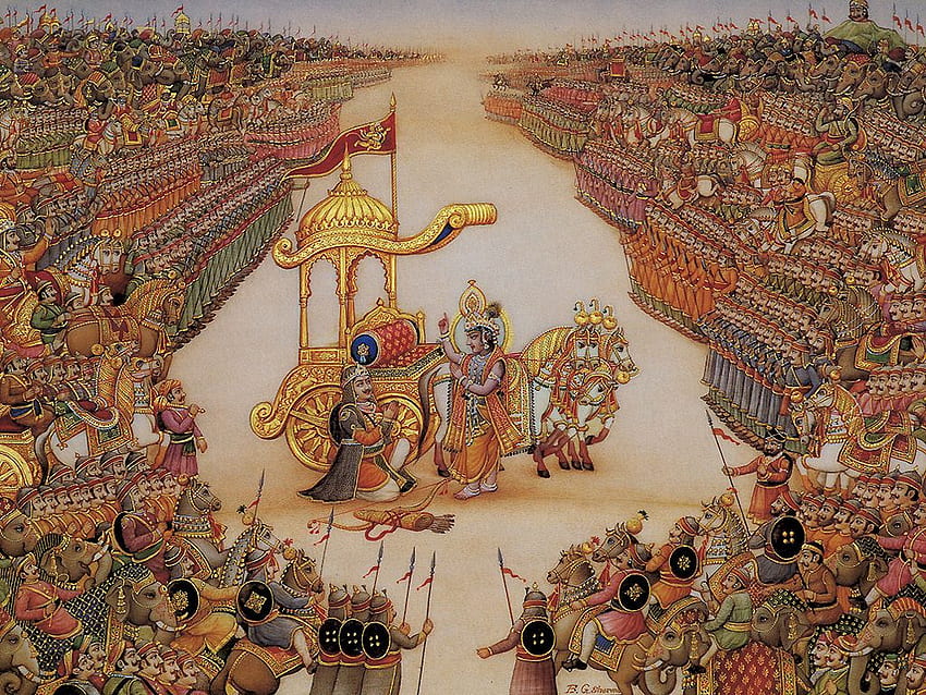 The Bhagavad Gita Revisited - Part 2, Krishna Arjun HD wallpaper