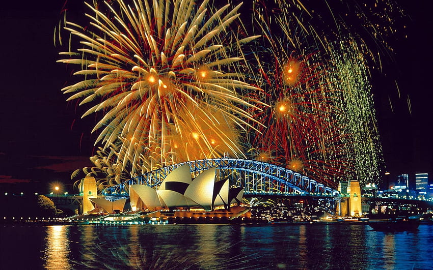 Cities, Rivers, Salute, Sydney, Fireworks, Firework, Theatre, Opera HD wallpaper