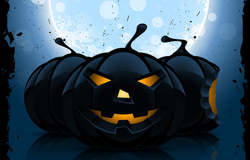 Halloween, Pumpkin, Vector, Dark, , Drawing HD wallpaper