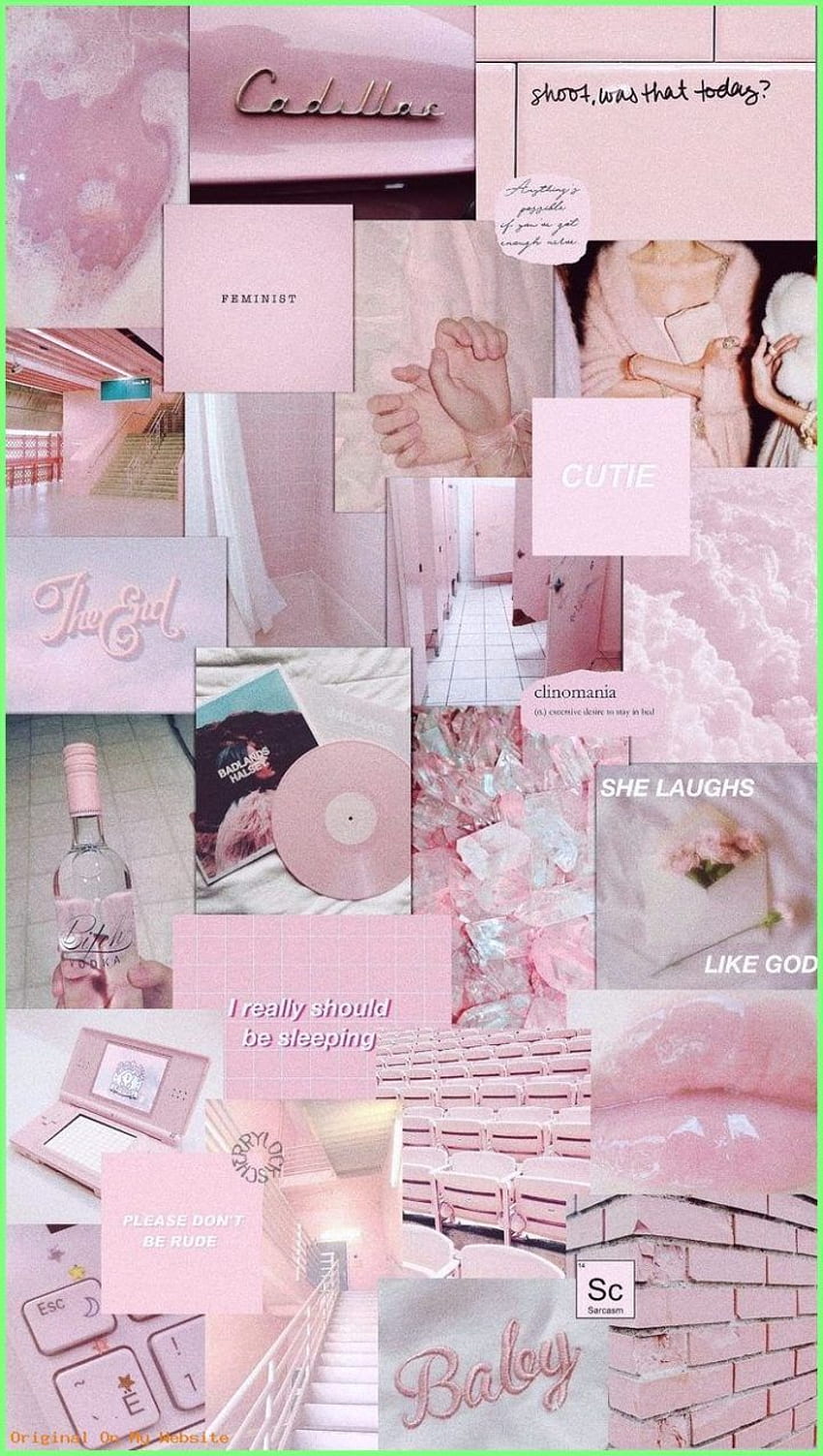 35 Pink Aesthetic Wallpapers with Quotes and Collages, vibe