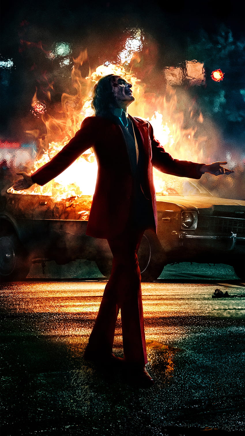 Joker, 2019, film, poster, telefono Joaquin Phoenix, e. Mocah, poster del film Joker Sfondo del telefono HD