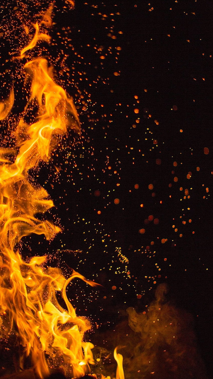 Feuer, Lagerfeuer-Ästhetik HD-Handy-Hintergrundbild