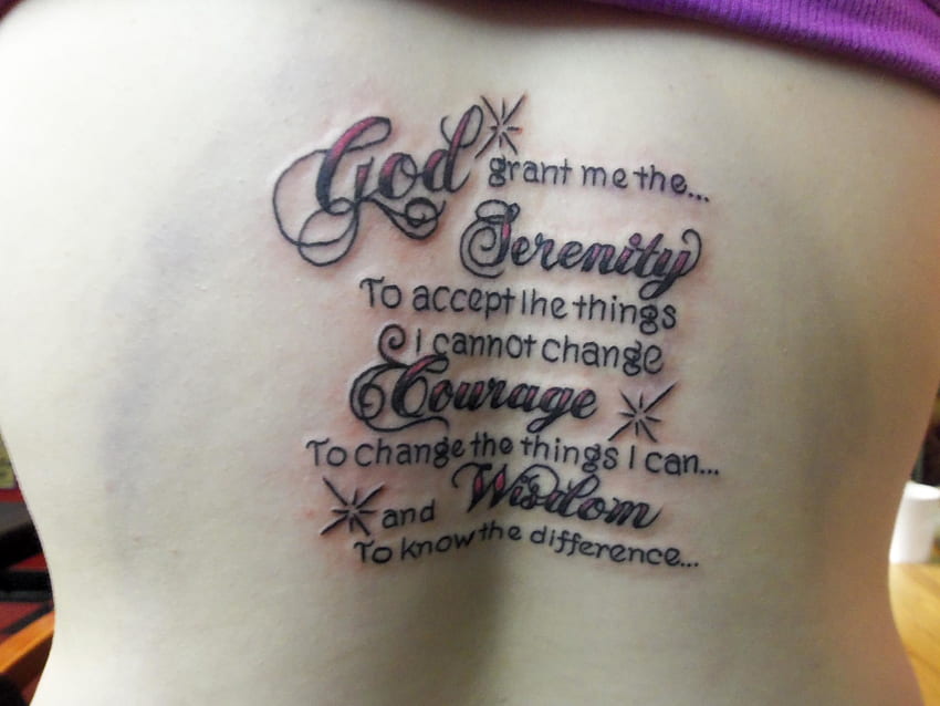 lets talk about tattooing the serenity prayer on yourself  Stamp Tramps