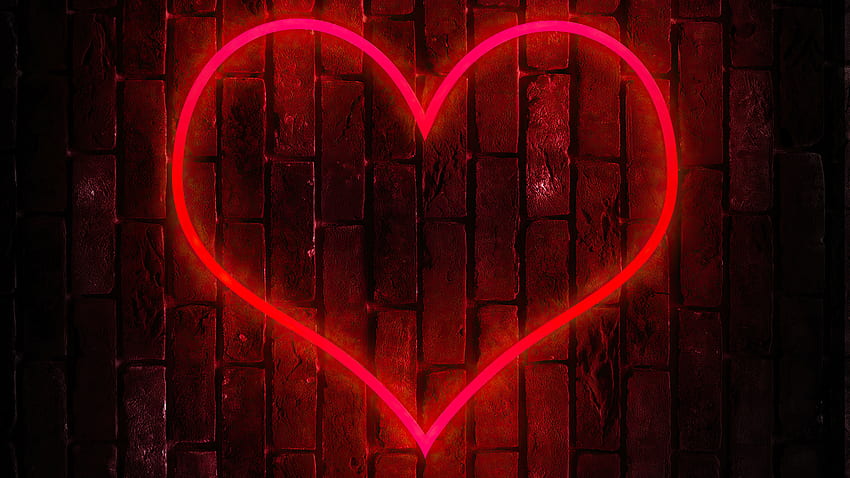 Heart On Tile Wall Laptop Full , , Background, and HD wallpaper