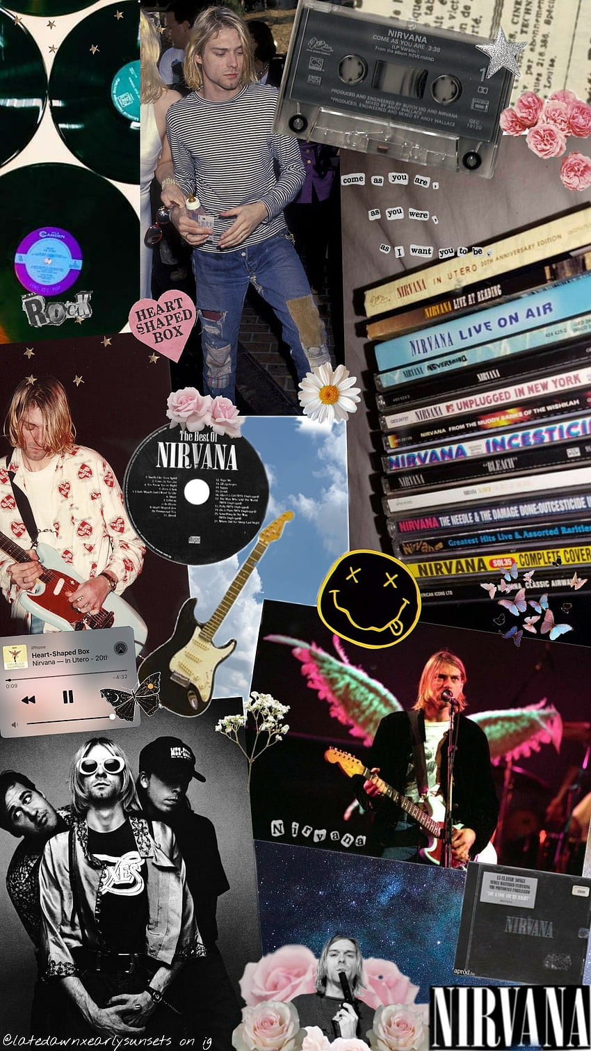 Nirvana. Nirvana, cartel de Nirvana, arte de Kurt cobain, estética de Nirvana fondo de pantalla del teléfono