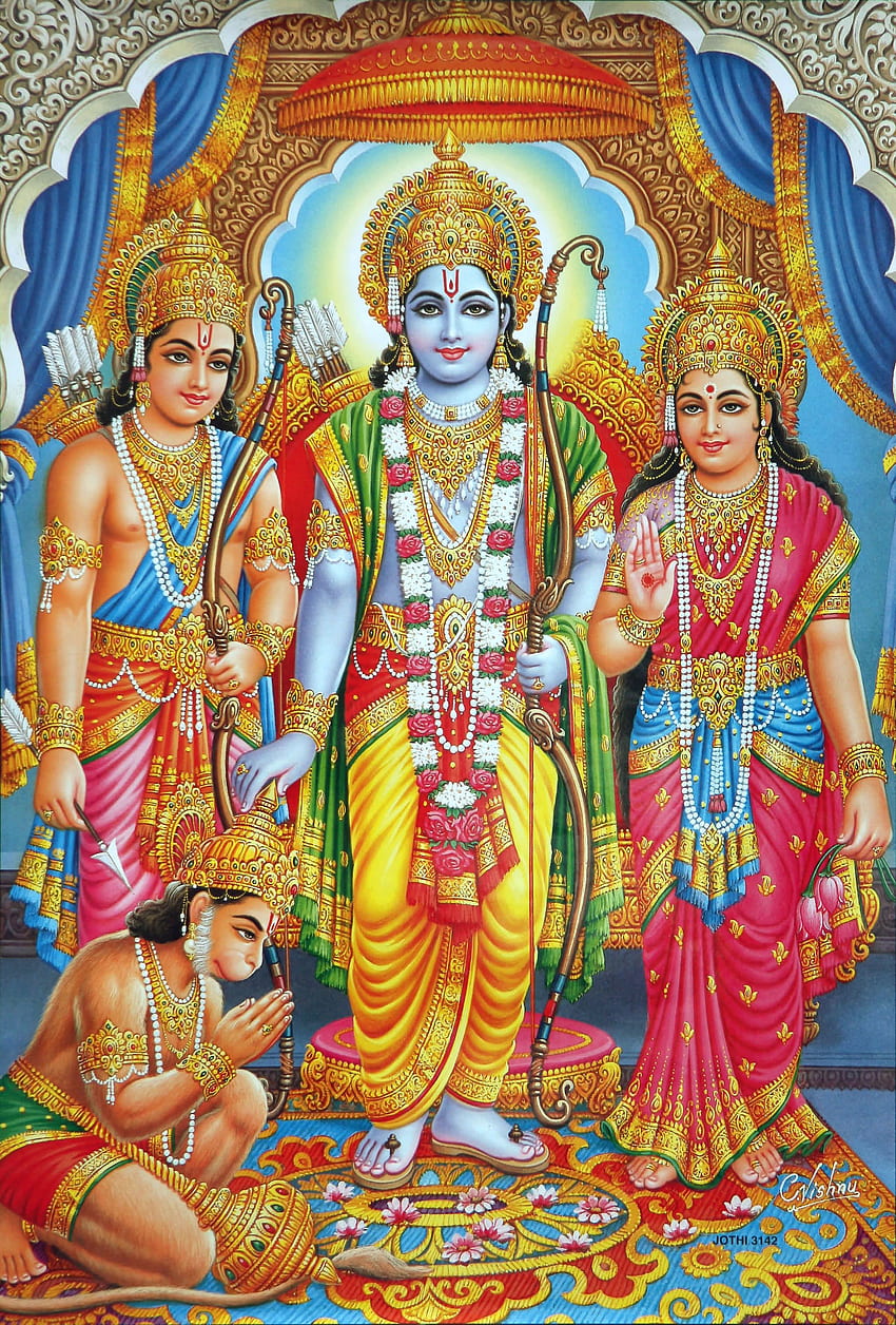 Ram Laxman Sita Hanuman - fondo de pantalla del teléfono