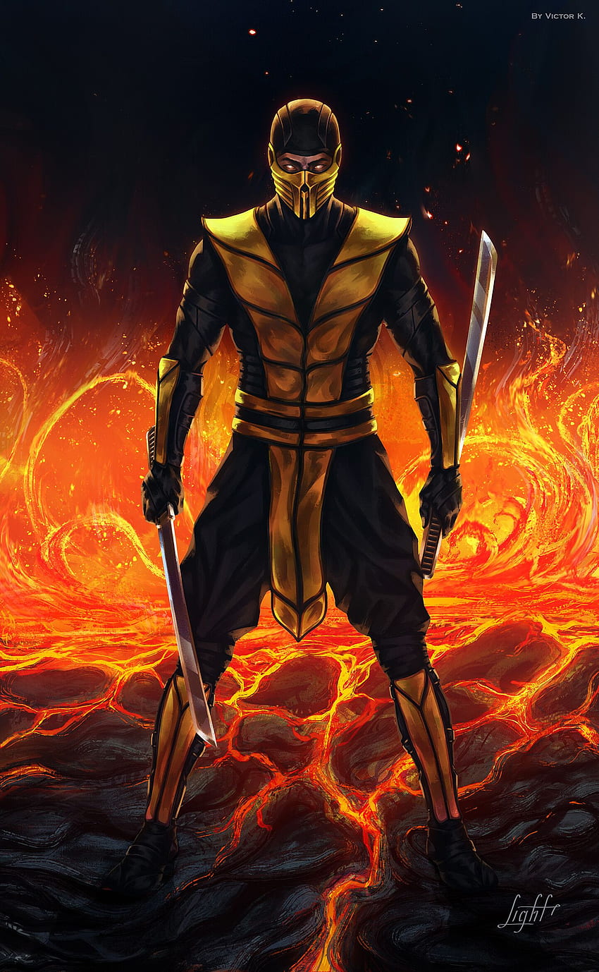 Mortal Kombat: Hanzo Hasashi Scorpion HD phone wallpaper