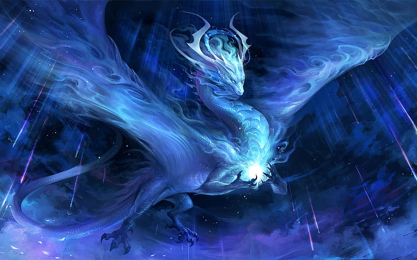 Dragón mítico Dragón de la galaxia, Dragón de agua lindo fondo de pantalla