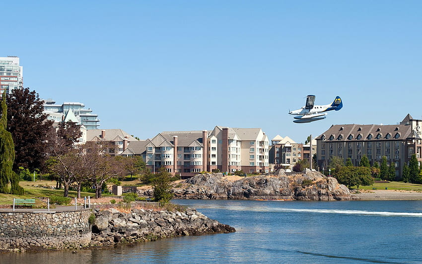 빅토리아 항구, 브리티시 컬럼비아, 캐나다의 수상 비행기 - 플라잉 보트 -, 빅토리아 BC HD 월페이퍼
