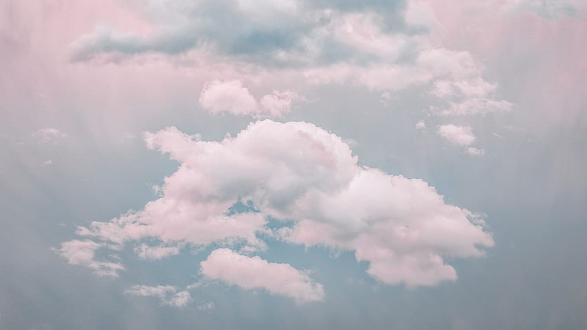 nuvole, cielo, poroso, pastello, leggero, Cloud Sky Aesthetic Sfondo HD