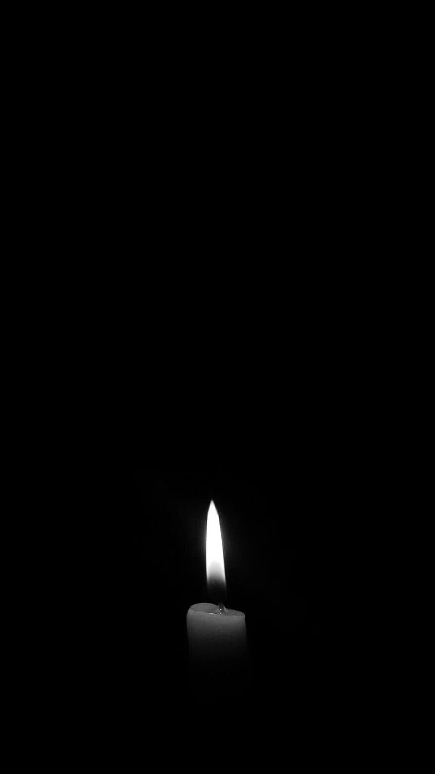 Candle Dark Monochrom, Grafik und . Schwarzer Hintergrund, Kerzen, Kerzengrafik dunkel, Lila Kerzen HD-Handy-Hintergrundbild