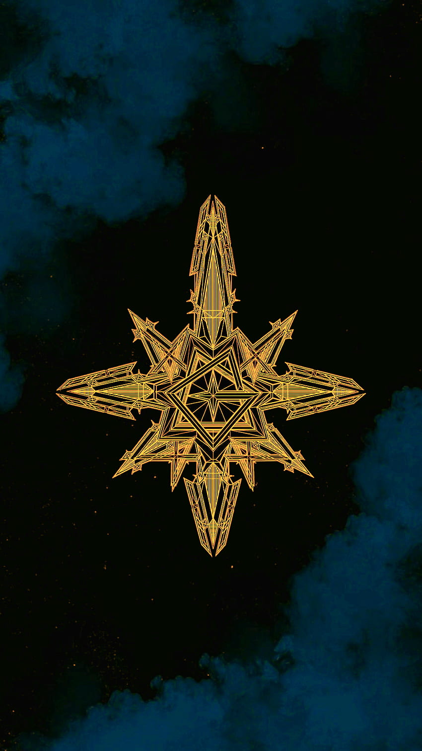 Papa IV Grucifix Blau, Gold, Ghost_Bc, Symbol, Papa_Emeritus, IMPERA, Occult_Metal, Occult HD-Handy-Hintergrundbild