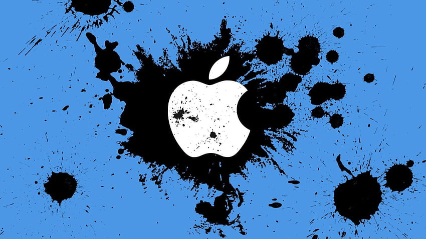 Apple logosu, Apple Inc., logo, semboller, boya sıçraması HD duvar kağıdı