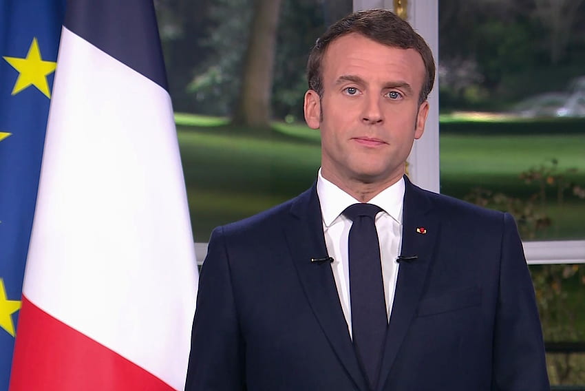 Macron maintient le régime de retraite contesté, malgré la pression de la grève de Marathon, Emmanuel Macron Fond d'écran HD