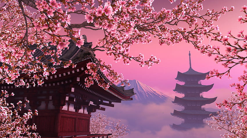 Sakura, arbre japonais de Sakura Fond d'écran HD