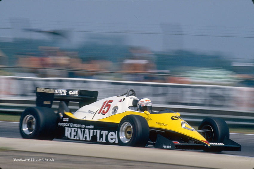 Alain Prost, Renault RE40, 1983. Balap mobil Indy Wallpaper HD