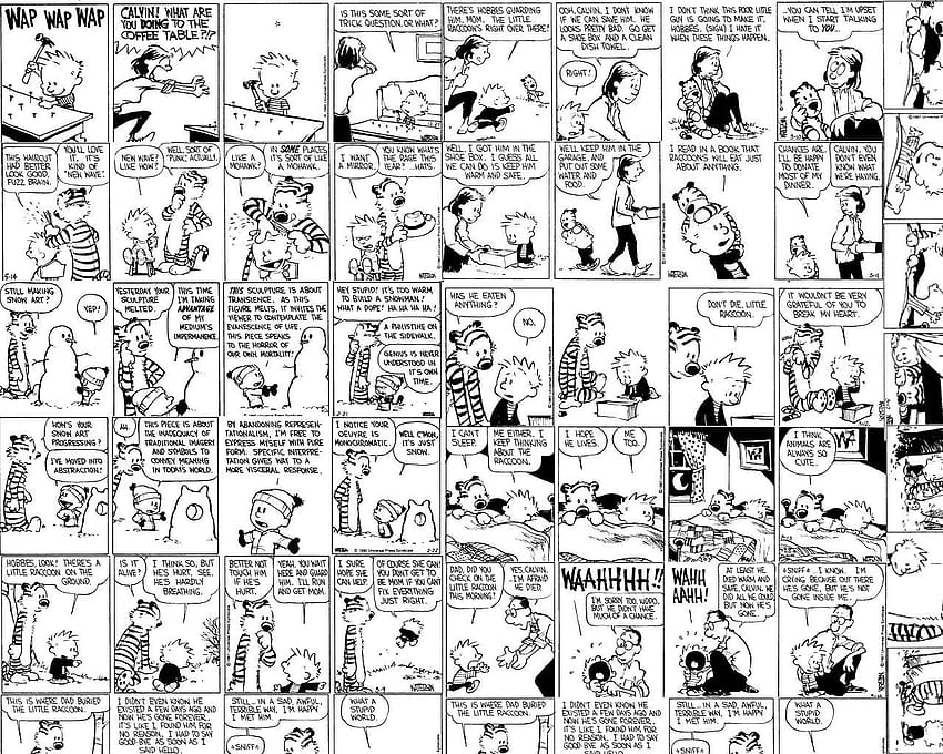 buku komik, Calvin and Hobbes / dan Mobile, Comic Strip Wallpaper HD