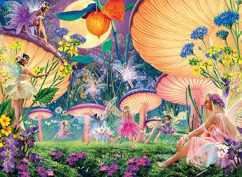 FAIRY FANTASY, colorful, fairies, fantasy, land HD wallpaper