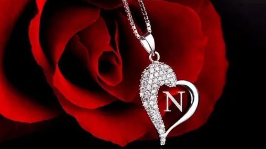 N letter romantic .love .n HD wallpaper