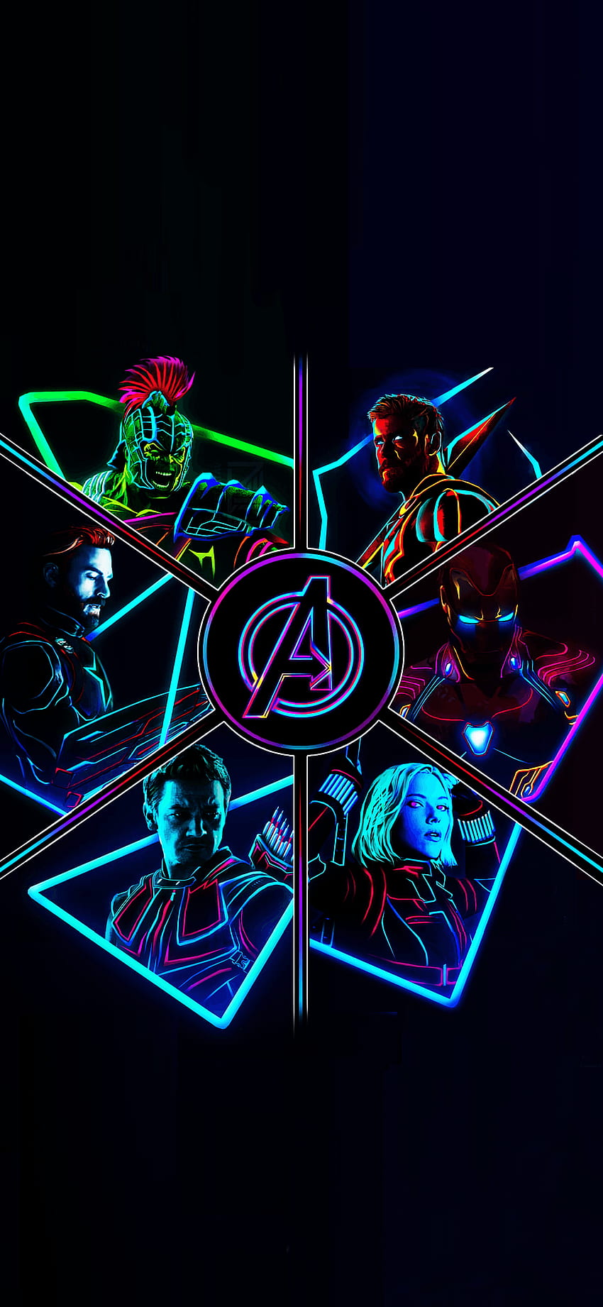 Neon Light Avengers , Avengers Pink Aesthetic HD phone wallpaper