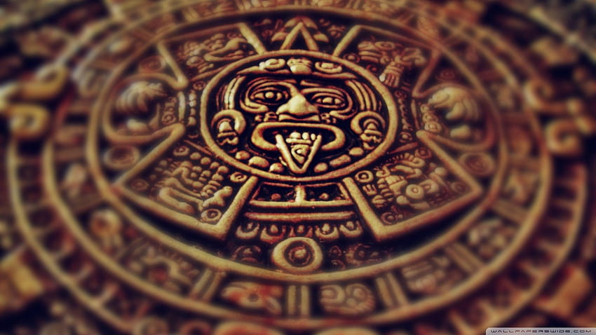 stary, Majów, aztecki kamień kalendarza Tapeta HD