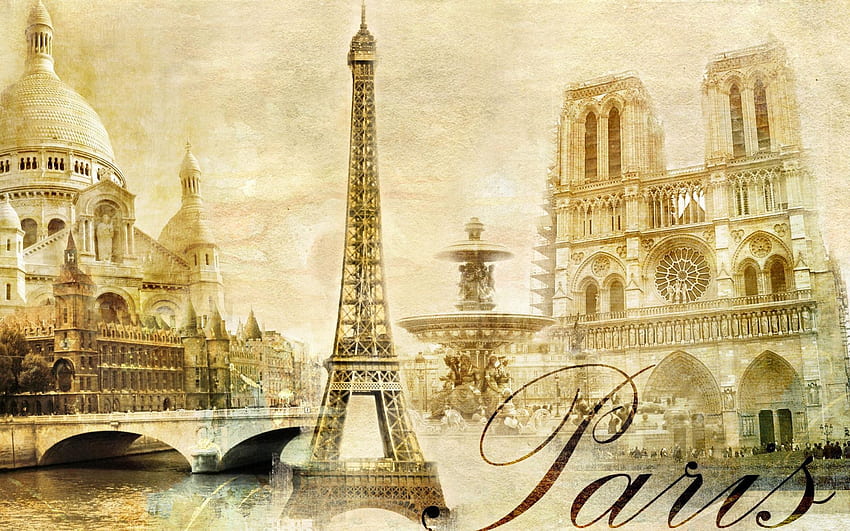 Paris Background, Vintage Paris HD wallpaper