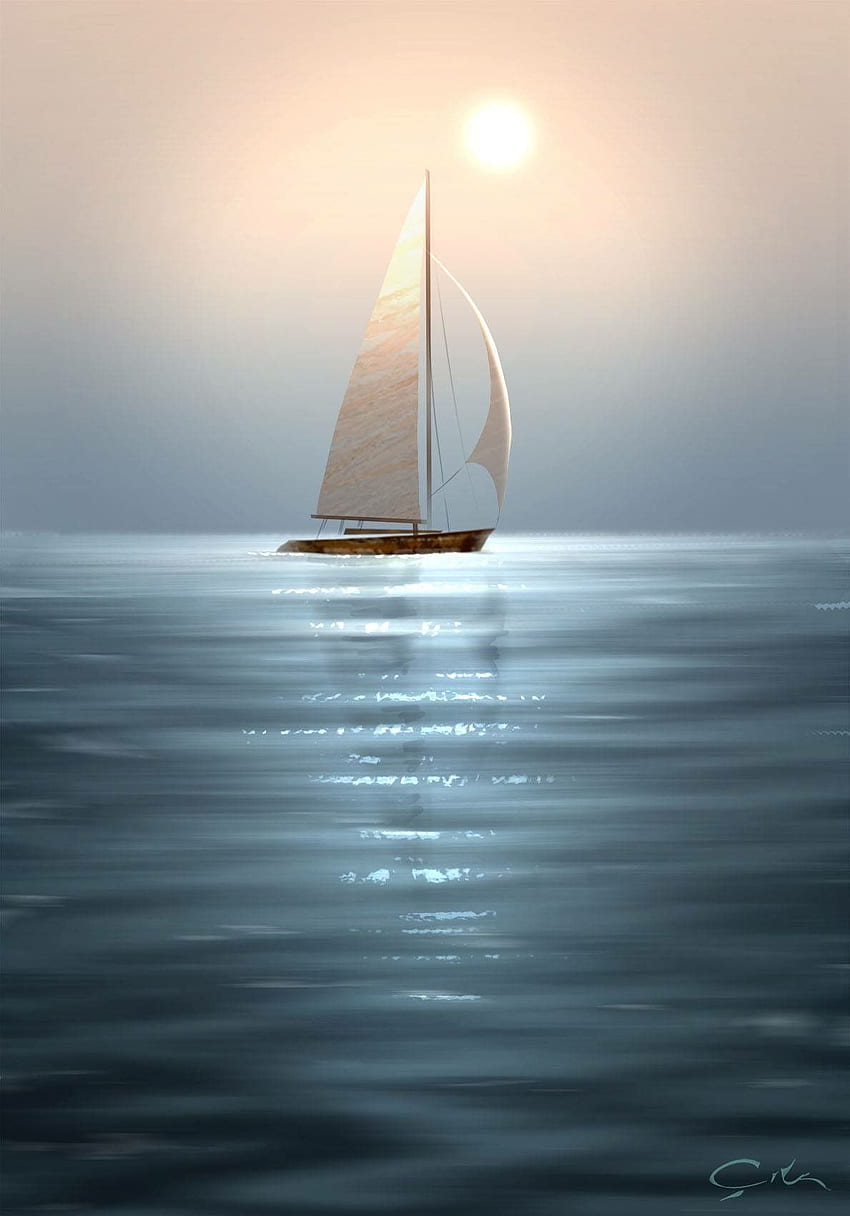 of Boat and yacht sailing at ocean sea HD phone wallpaper
