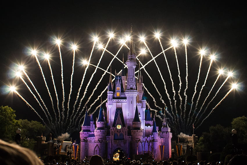 Wordless Wednesday: Fireworks Over Cinderella Castle, Disney Castle Fireworks HD wallpaper