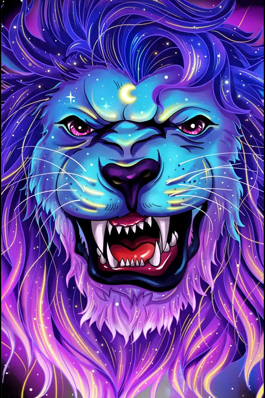 Lion, grands félins, coloré Fond d'écran de téléphone HD