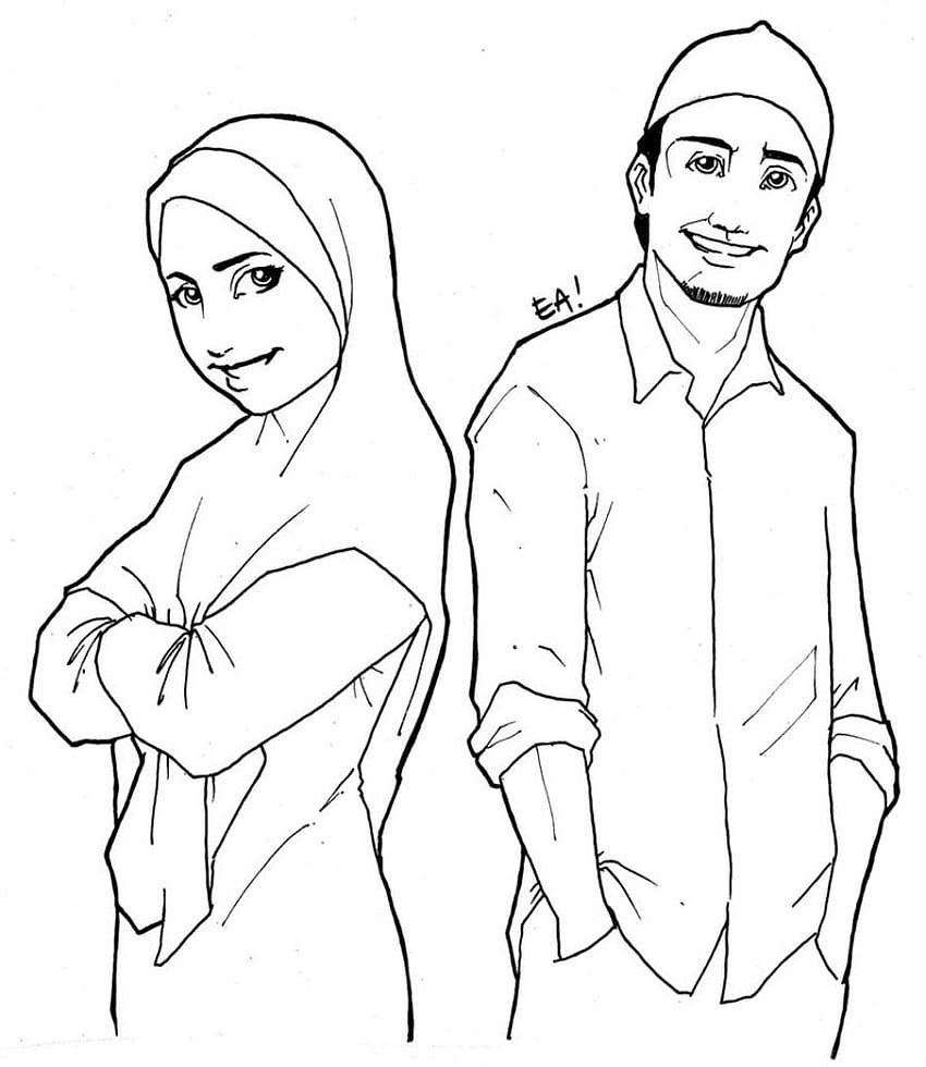 Muslim Girl. for personal use, Muslim Cartoon HD phone wallpaper
