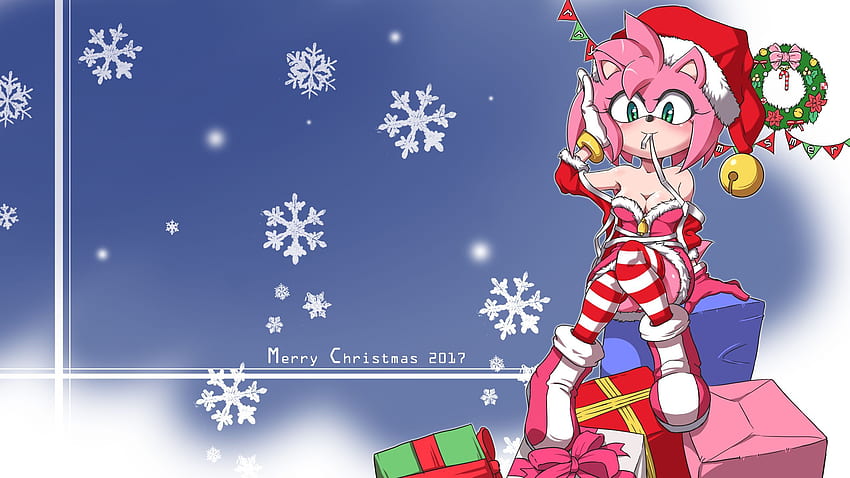 Amy Rose - Christmas 」/「zoncrown」のイラスト pixiv, Sonic Christmas fondo de pantalla