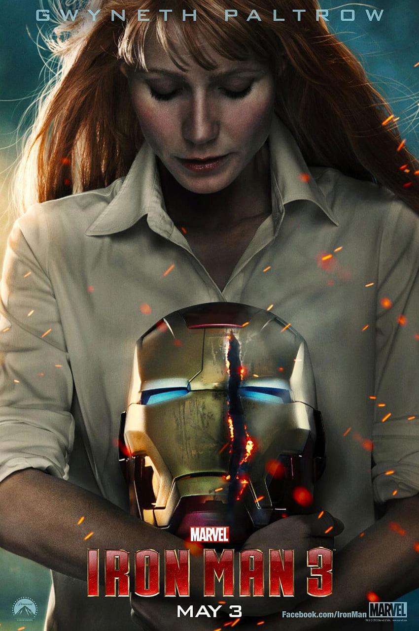 Iron Man 3' Fix: Pepper Potts 포스터, 새로운 및 Robert Downey Jr.가 더 많은 영화로 돌아올까요? HD 전화 배경 화면