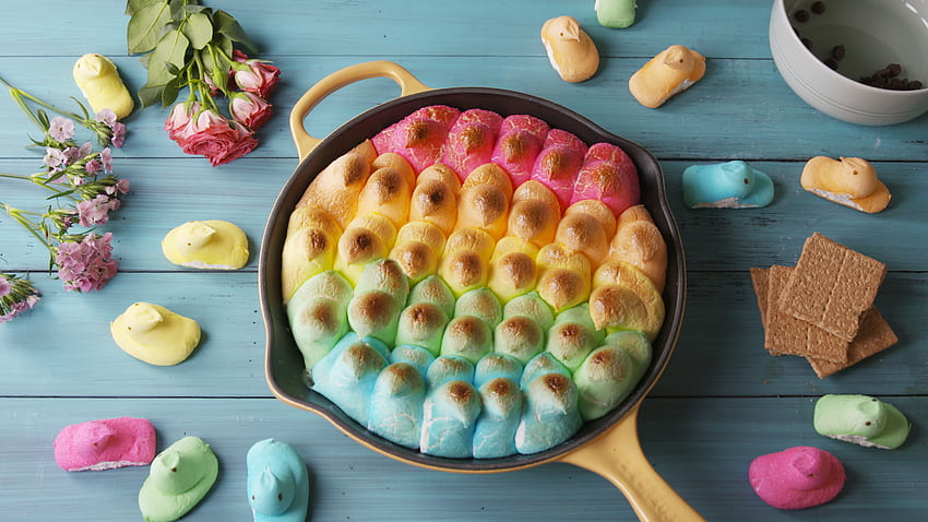 Peeps Skillet S'mores Recipe, Easter Peeps HD wallpaper