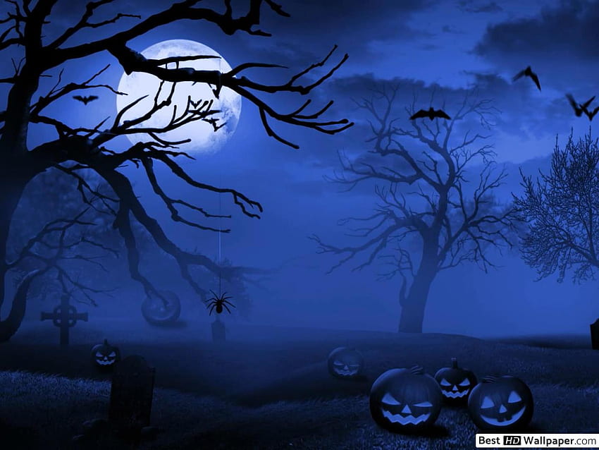Halloween Graveyard, Scary Graveyard HD wallpaper
