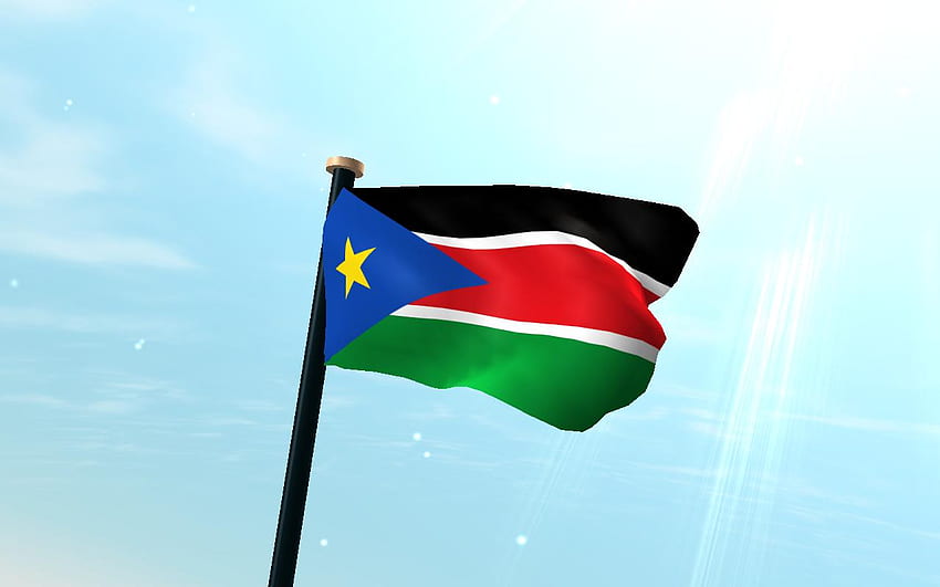 South Sudan Flag 3D for Android HD wallpaper