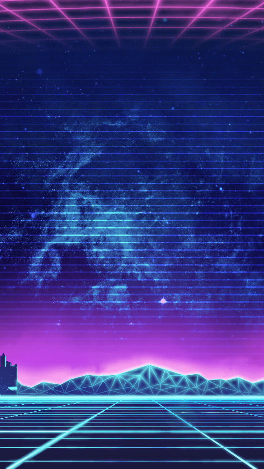 Synthwave Phone, 80s Retro HD phone wallpaper